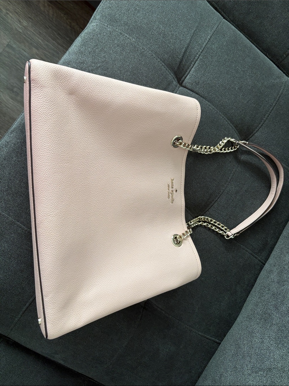 kate spade Blush Pink Pebbled Leather Chain-Handle Tote